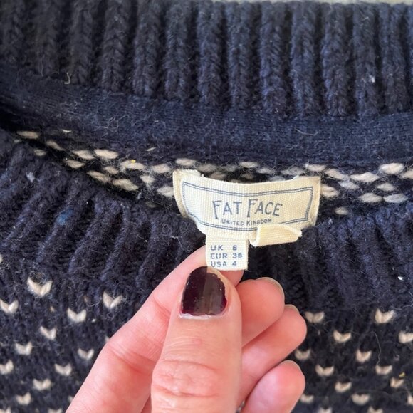 Fat Face Snowflake Sweater - Picture 3 of 3